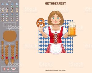Oktoberfest poster (waitress) 1